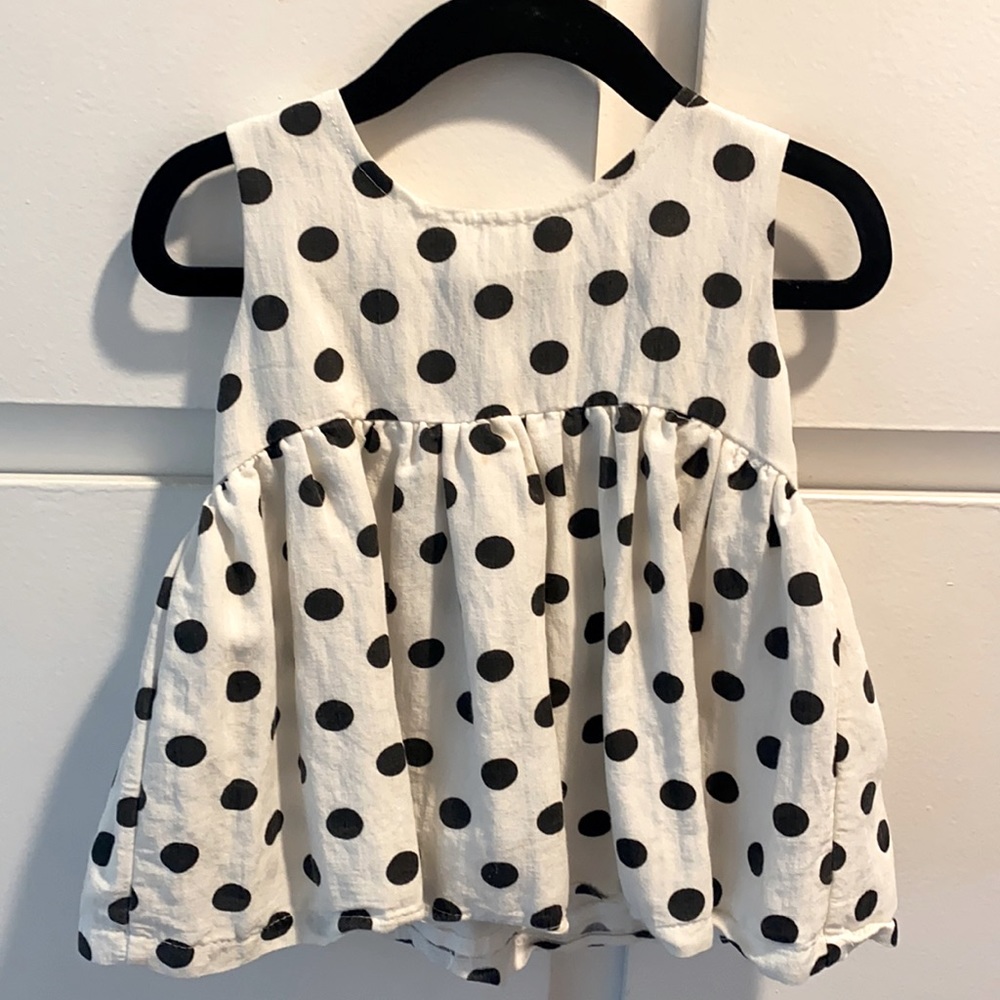Soft linen polka dot dress / top